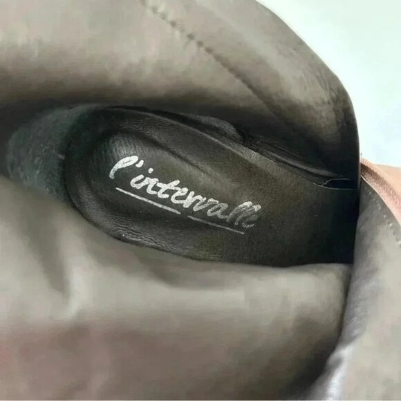 L’Intervalle High Heel Ankle Boots Pink Leather Square Toe Side Zippers 40 9-9.5 - Picture 12 of 16